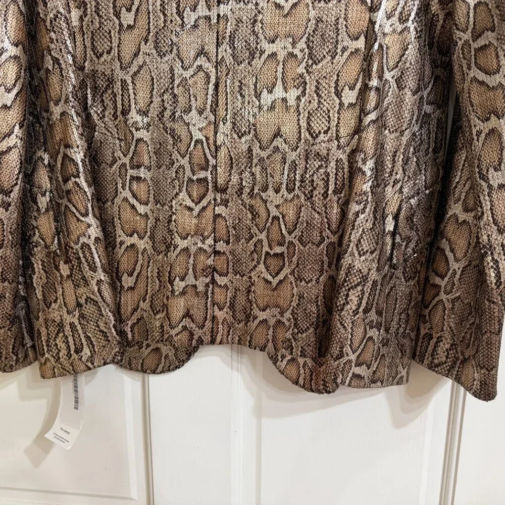 SALE NEW Fabulous Excellent L'Agence Sequin Animal Print Jacket sz 6 - Picture 2 of 6